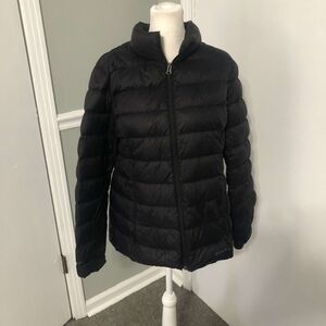 Eddie Bauer Women's Black Down Fill Jacket Puffer Sz L